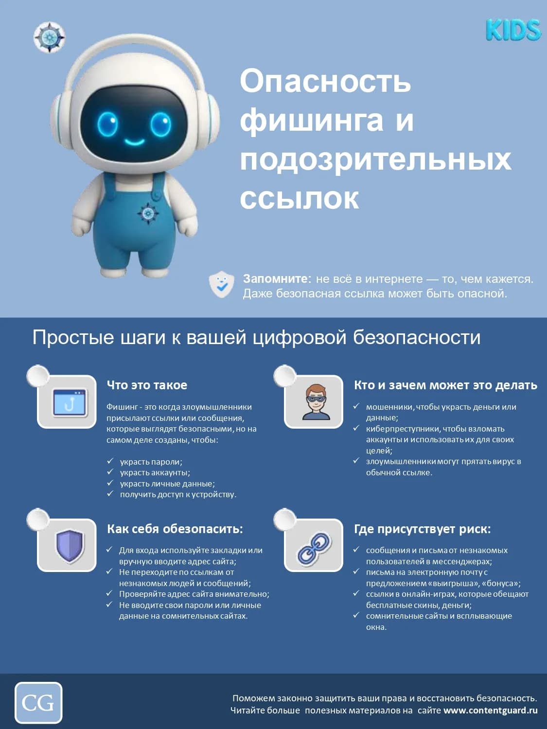 Иллюстрация к материалу: Опасность фишинга и подозрительных ссылок