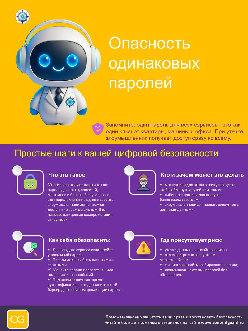 Иллюстрация к материалу: Опасность одинаковых паролей